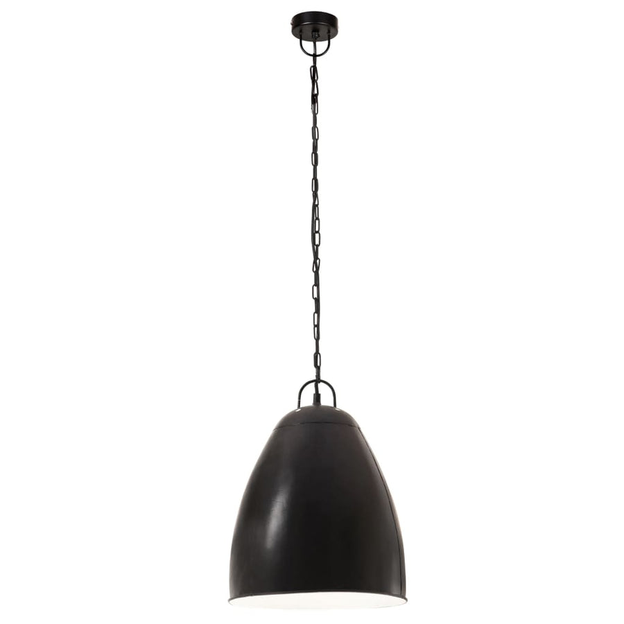Hanglamp industrieel rond 25 W E27 32 cm zwart Ø 32 cm Zwart