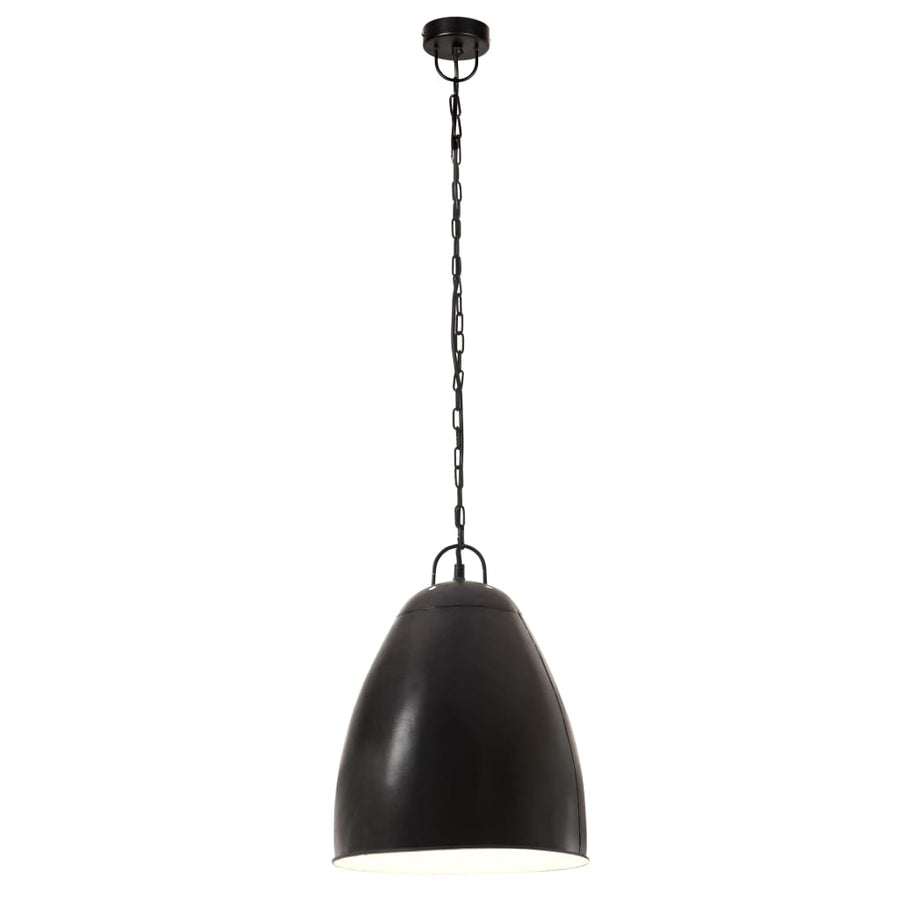 Hanglamp industrieel rond 25 W E27 32 cm zwart Ø 32 cm Zwart