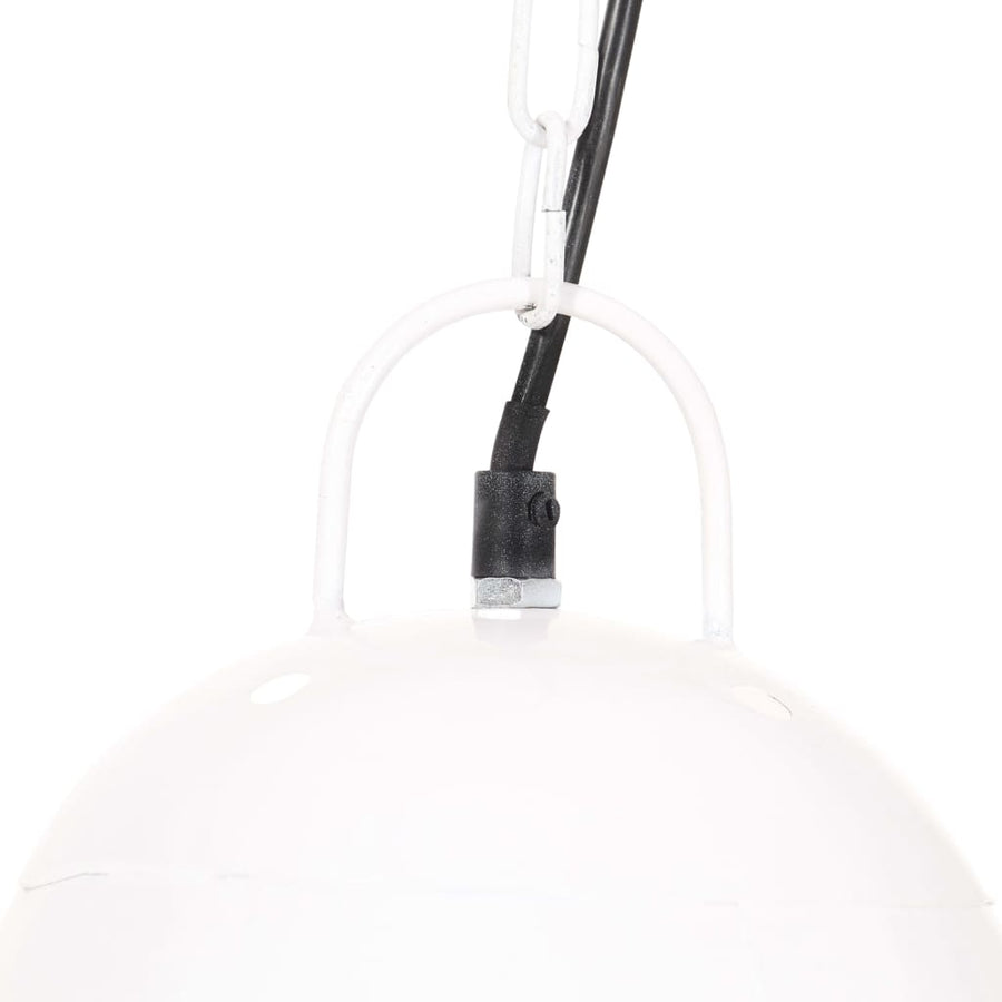Hanglamp Industrieel Rond 25 W E27 32 Cm Ø 32 cm Wit