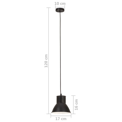 Hanglamp Rond 25 W E27 17 Cm Zwart