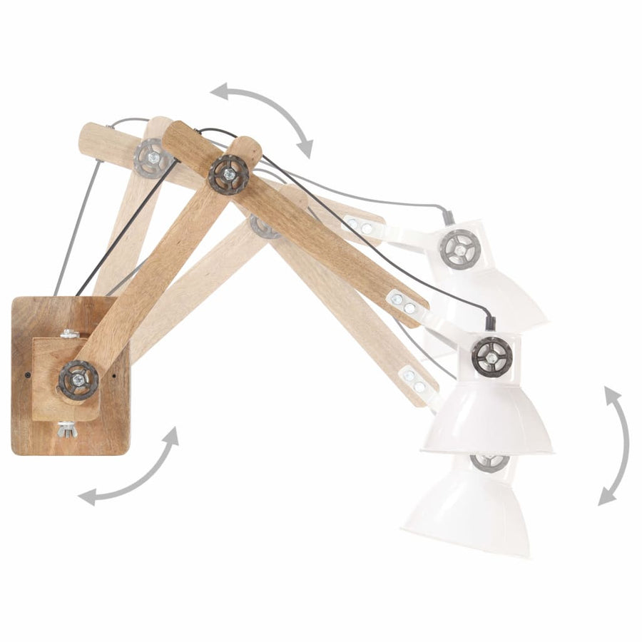 Wandlamp Industrieel Rond E27 Wit