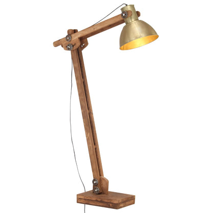 Vloerlamp E27 Massief Mangohout Messingkleurig Koper