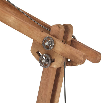 Vloerlamp E27 Massief Mangohout Messingkleurig Koper