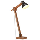 Vloerlamp massief mangohout zwart E27