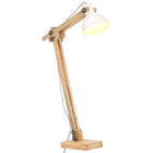 Vloerlamp massief mangohout wit