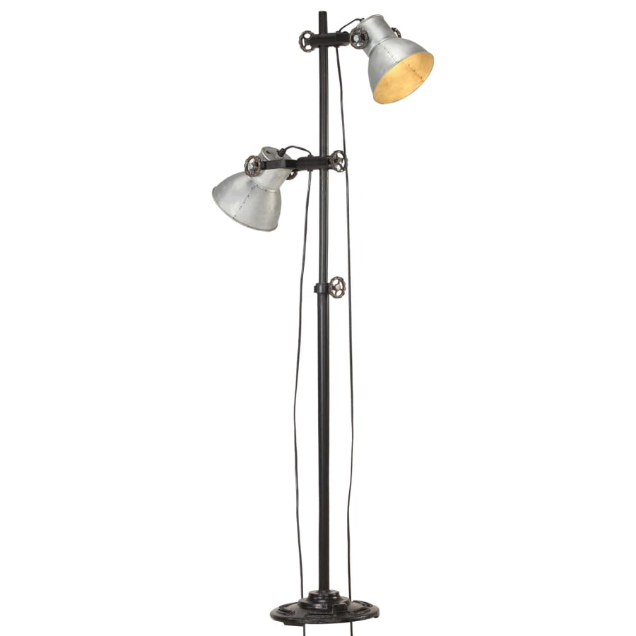 Vloerlamp Met Lampenkappen E7 Gietijzer Kleurig Zilver