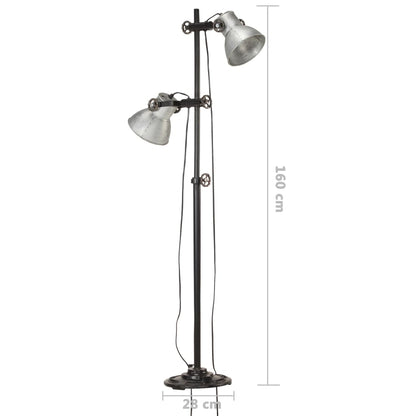 Vloerlamp Met Lampenkappen E7 Gietijzer Kleurig Zilver