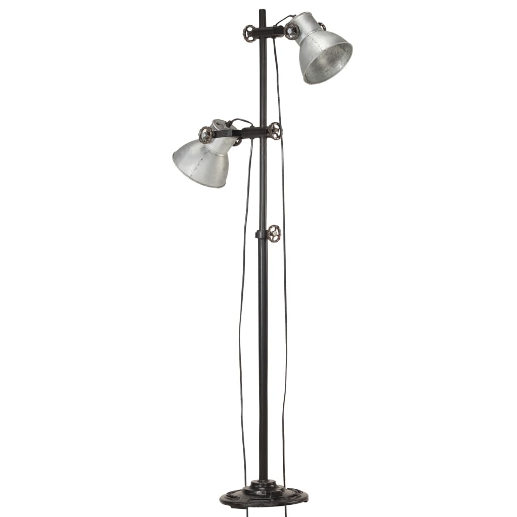 Vloerlamp Met Lampenkappen E7 Gietijzer Kleurig Zilver