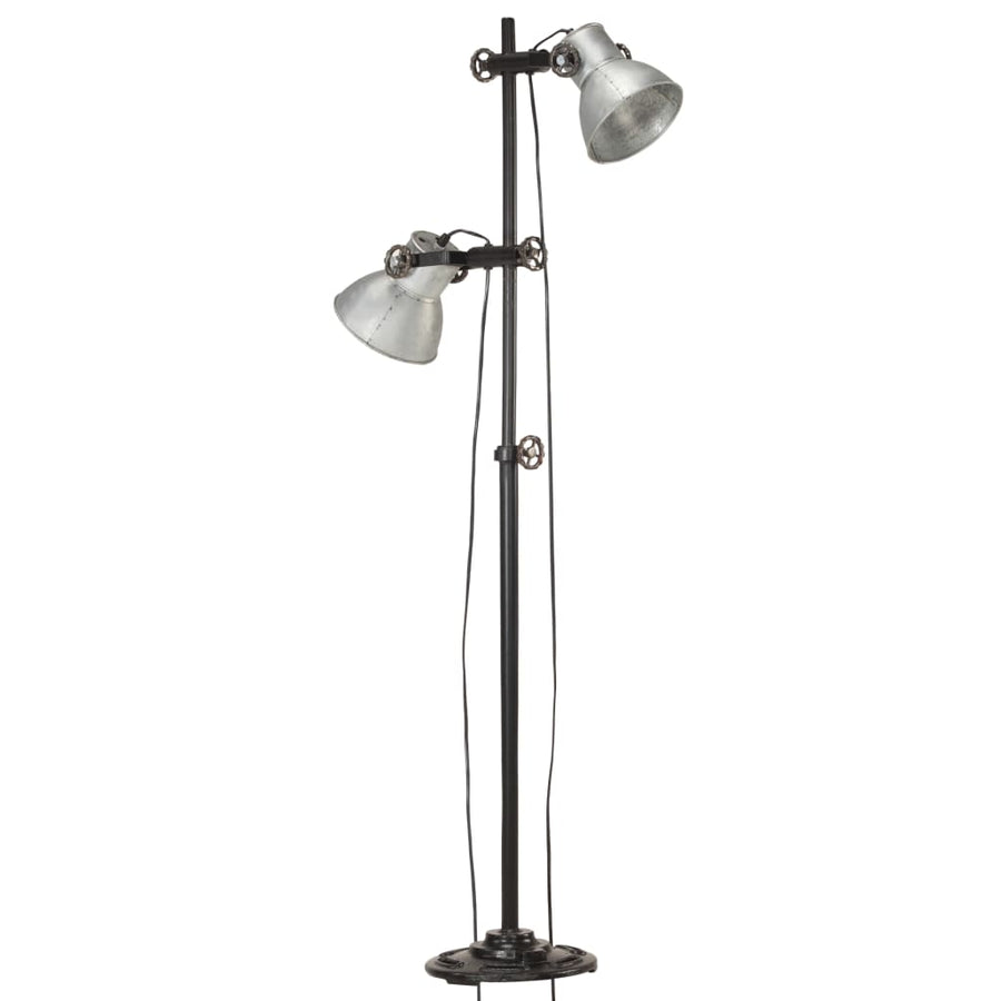 Vloerlamp Met Lampenkappen E7 Gietijzer Kleurig Zilver