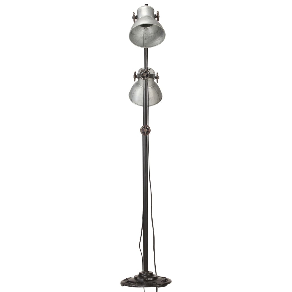 Vloerlamp Met Lampenkappen E7 Gietijzer Kleurig Zilver