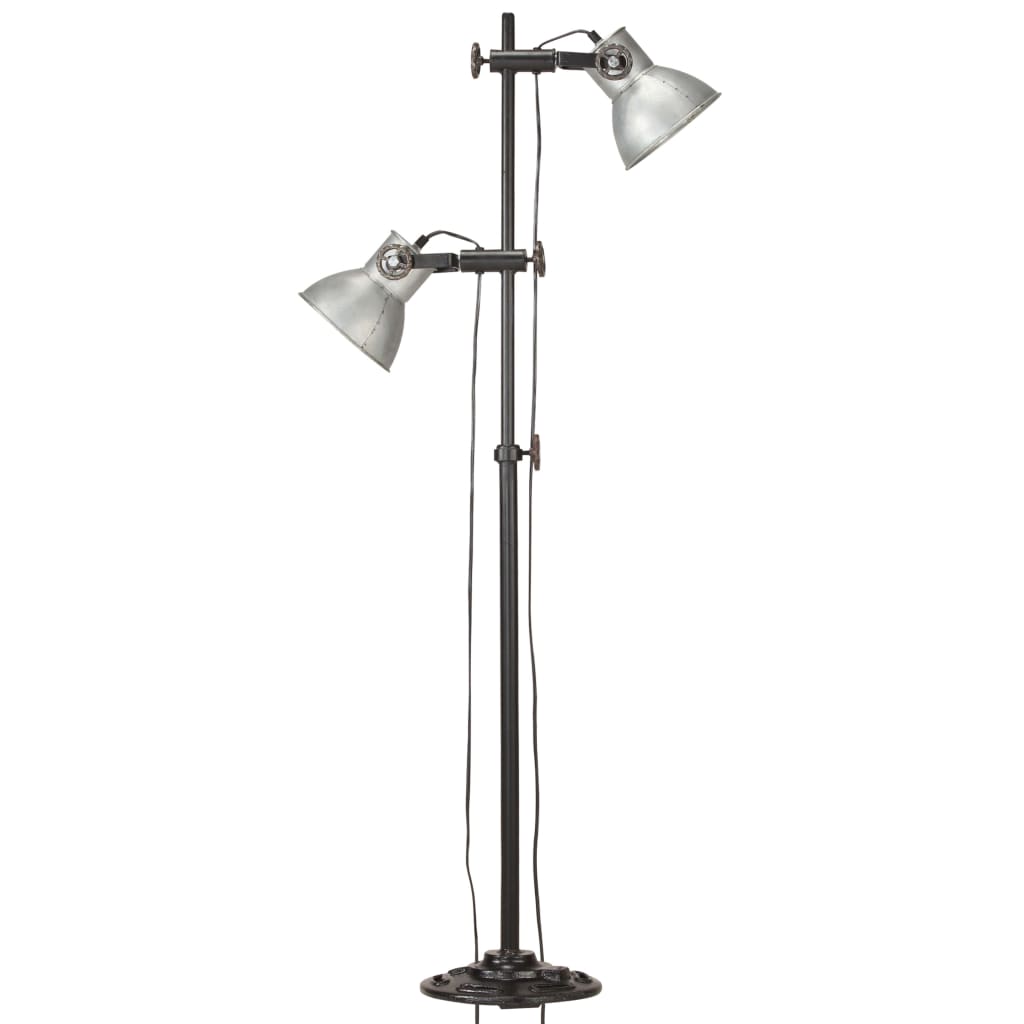 Vloerlamp Met Lampenkappen E7 Gietijzer Kleurig Zilver