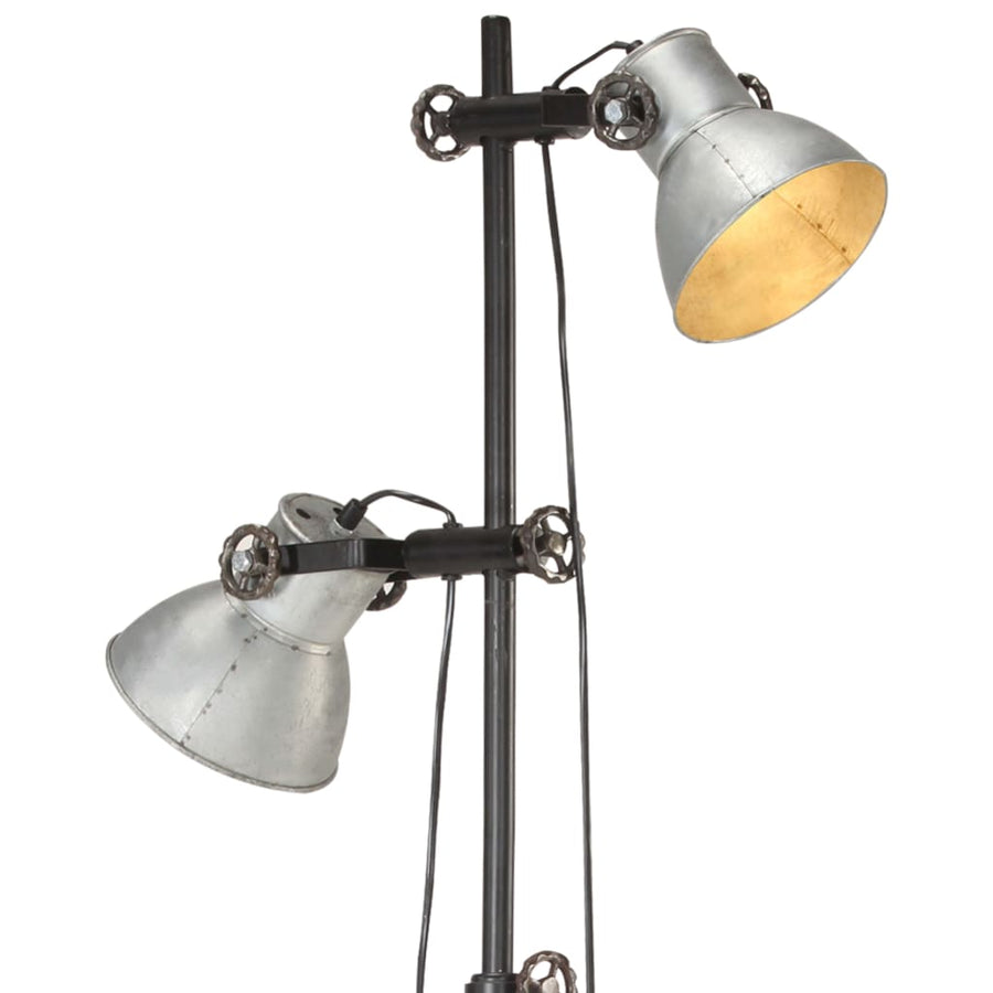 Vloerlamp Met Lampenkappen E7 Gietijzer Kleurig Zilver