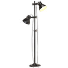 Floor lamp with 2 lampshades E27 cast iron black