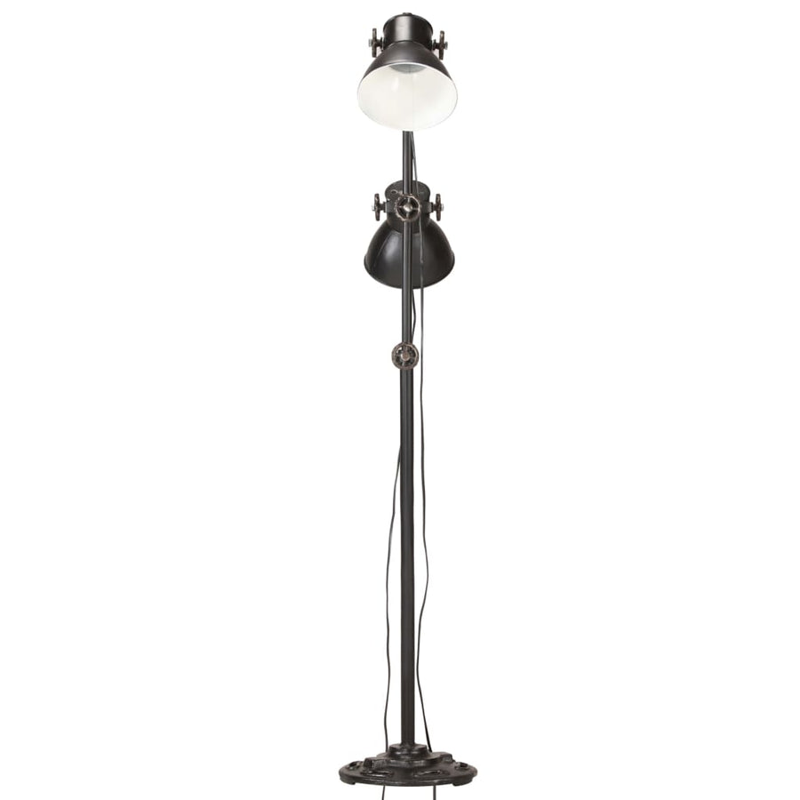 Vloerlamp Met Lampenkappen E7 Gietijzer Zwart