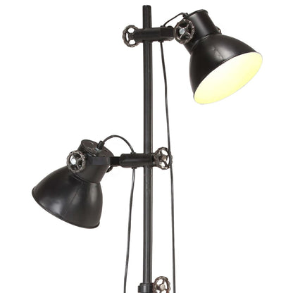 Vloerlamp Met Lampenkappen E7 Gietijzer Zwart