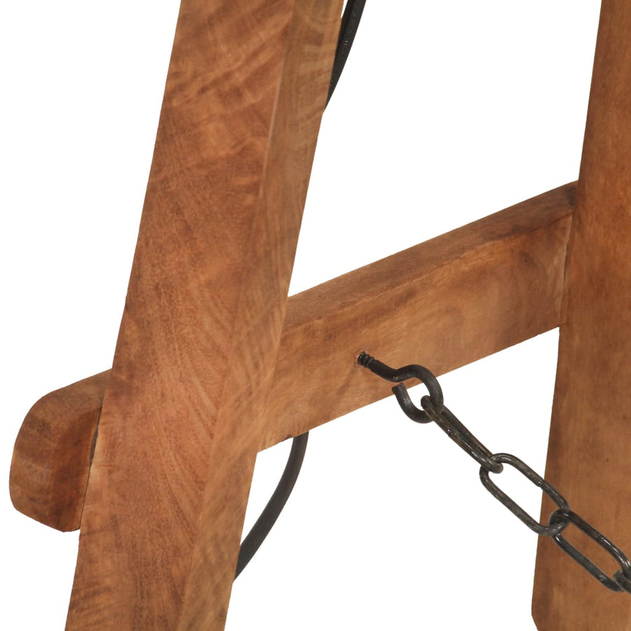 Vloerlamp E27 Massief Mangohout Messingkleurig Koper