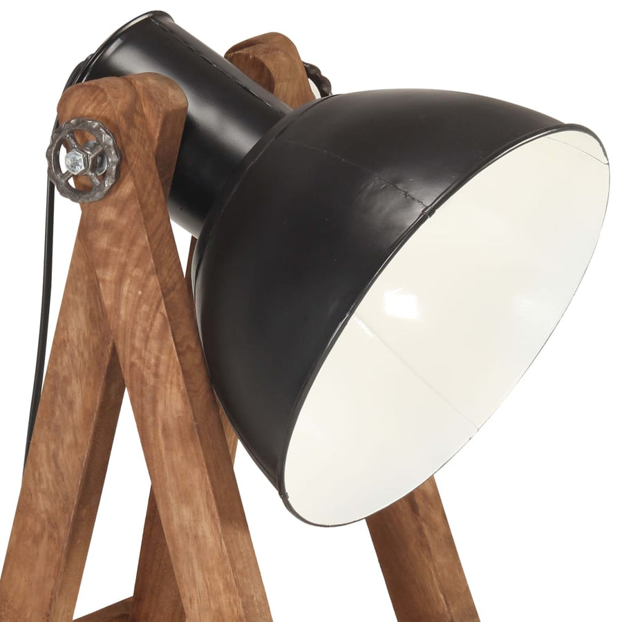 Vloerlamp E27 Massief Mangohout Zwart