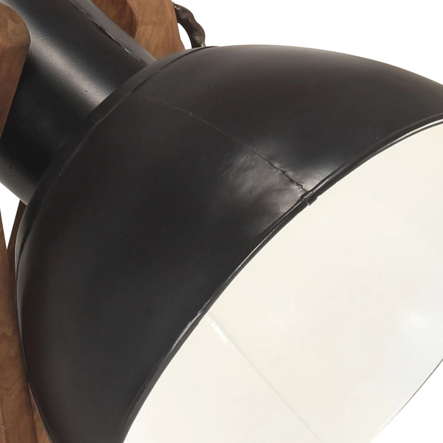 Vloerlamp E27 Massief Mangohout Zwart