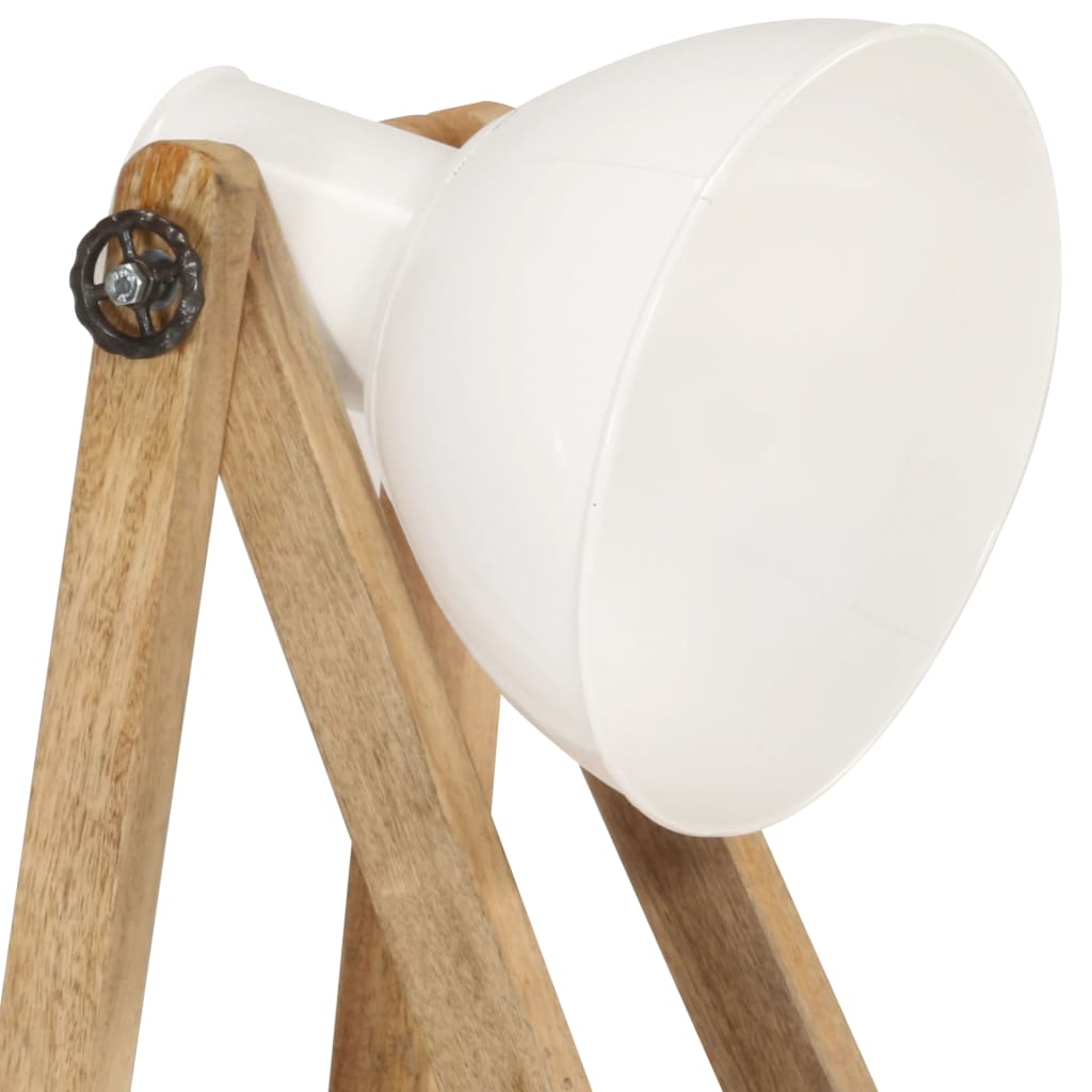 Vloerlamp E27 Massief Mangohout Wit