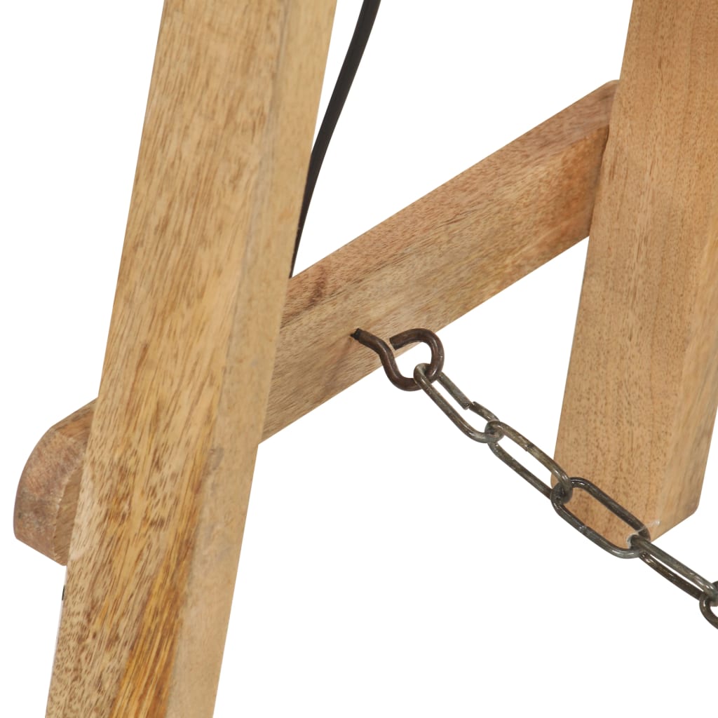 Vloerlamp E27 Massief Mangohout Wit