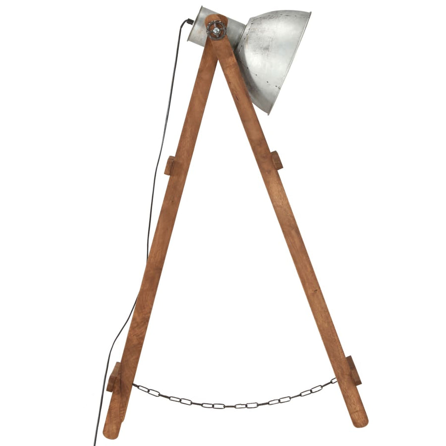 Vloerlampen E27 Massief Mangohout Kleurig Zilver
