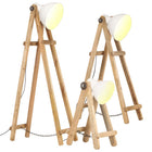 Vloerlamp set massief mangohout E27