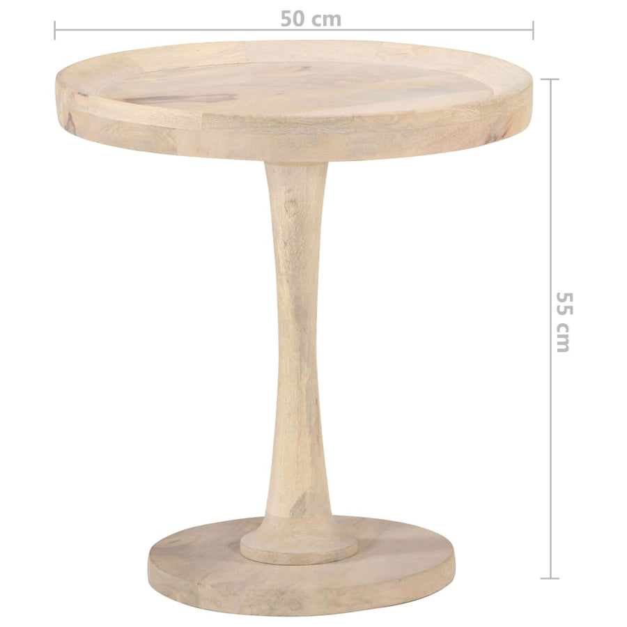 Bijzettafel Ø50X55 Cm Massief Mangohout