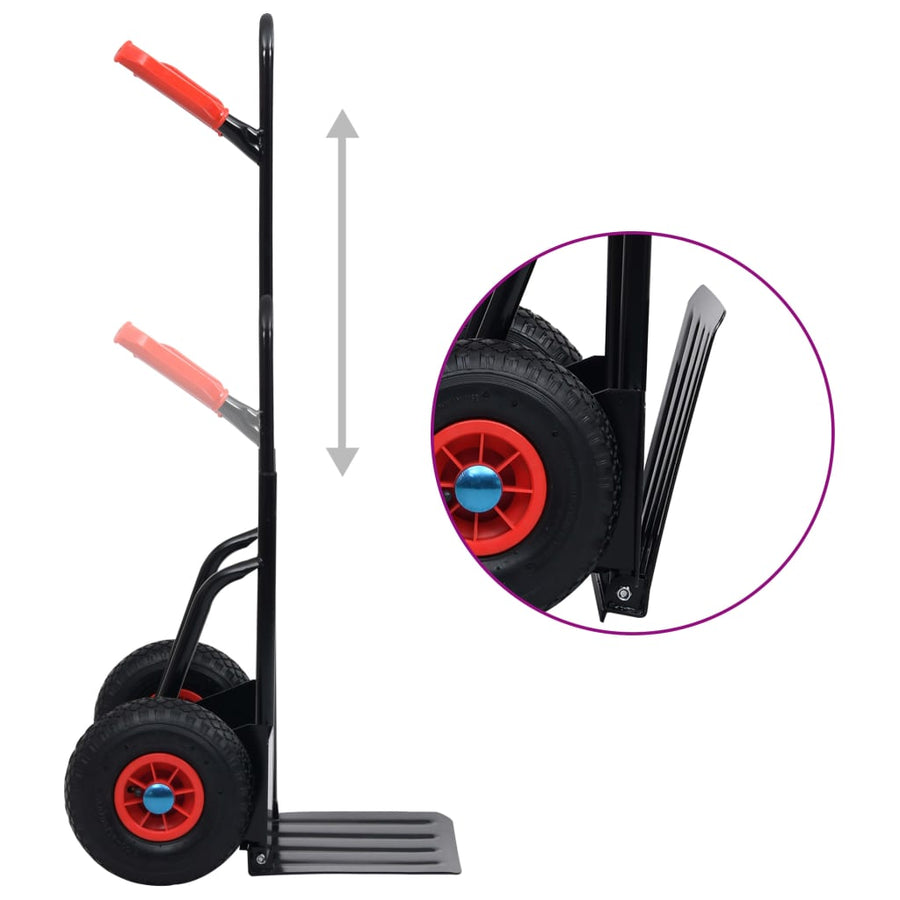 Steekwagen Telescopisch 200 Kg Zwart En Rood