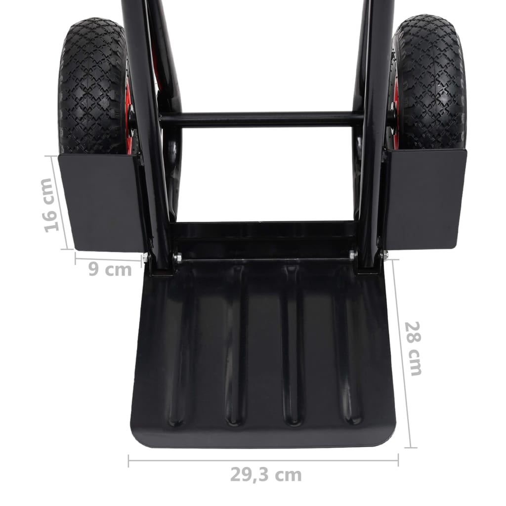 Steekwagen Telescopisch 200 Kg Zwart En Rood