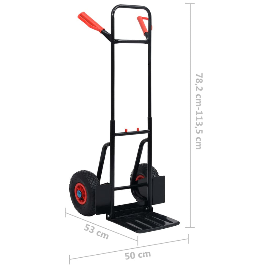 Steekwagen Telescopisch 200 Kg Zwart En Rood