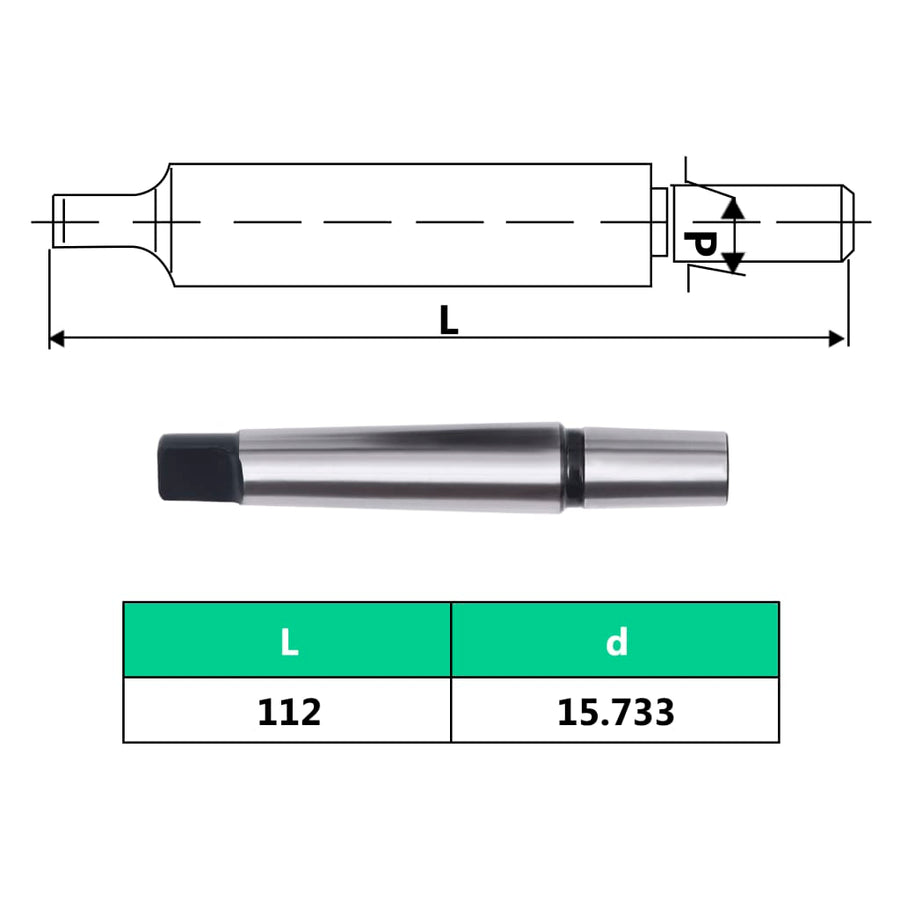 Snelspanboorkop Mt2-B16 Met 13 Mm Klembereik