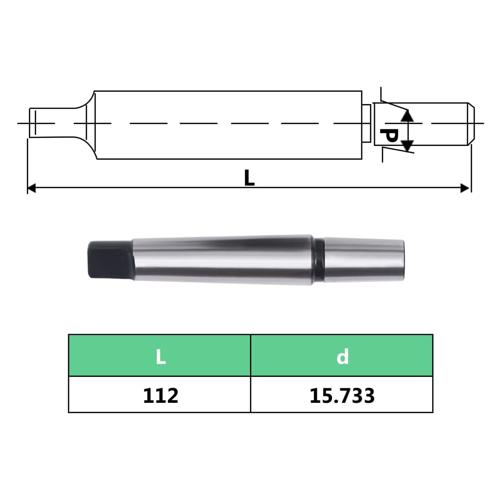 Snelspanboorkop Mt2-B16 Met 13 Mm Klembereik mt2-b16 (1-13 mm)