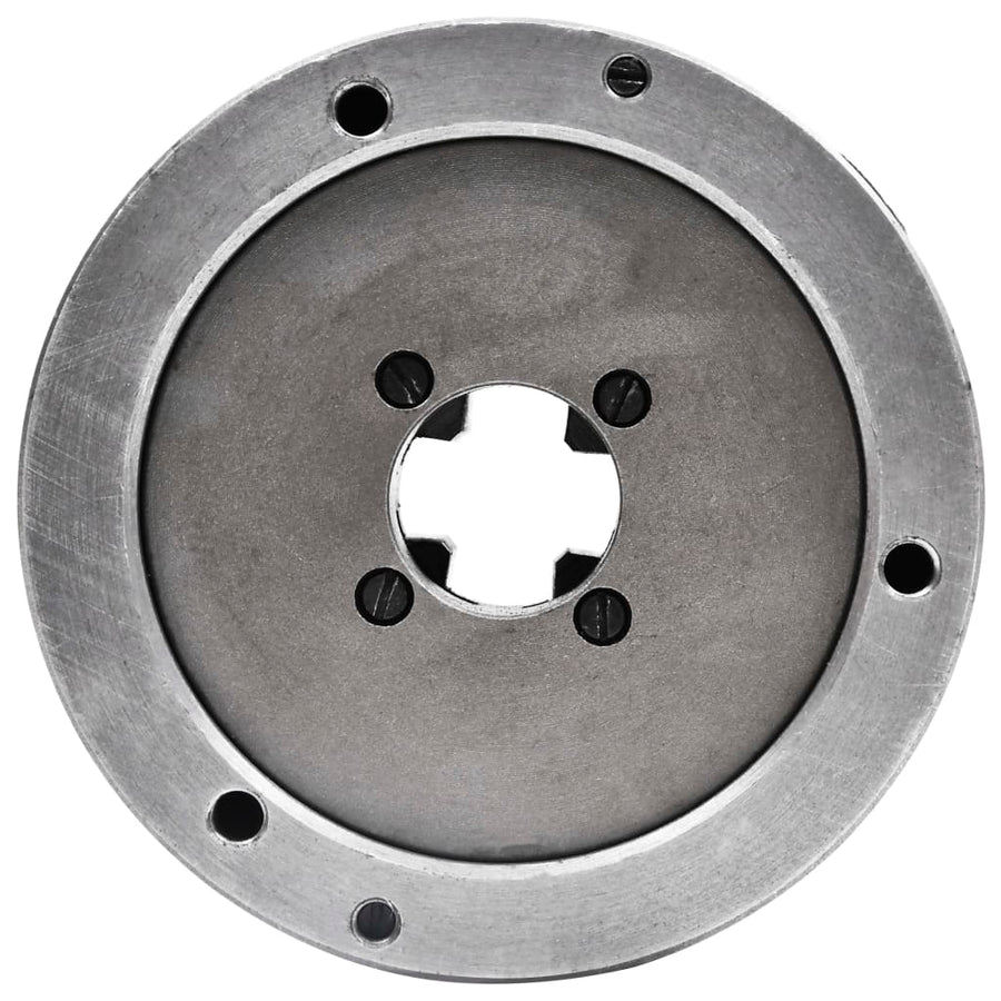 Klauwplaat met 4 bekken zelfcentrerend 125 mm staal 125 mm 4 bekken