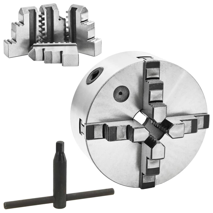 Klauwplaat met 4 bekken zelfcentrerend 160 mm staal 160 mm 4 bekken