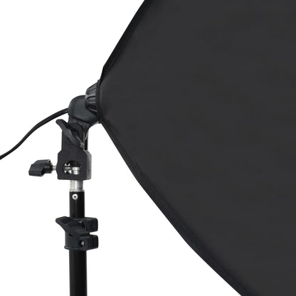 Fotostudioset Met Softboxlampen En Achtergrond 300 x 300 cm Groen