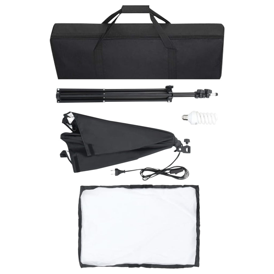 Fotostudioset Met Softboxlampen En Achtergrond 300 x 300 cm Groen