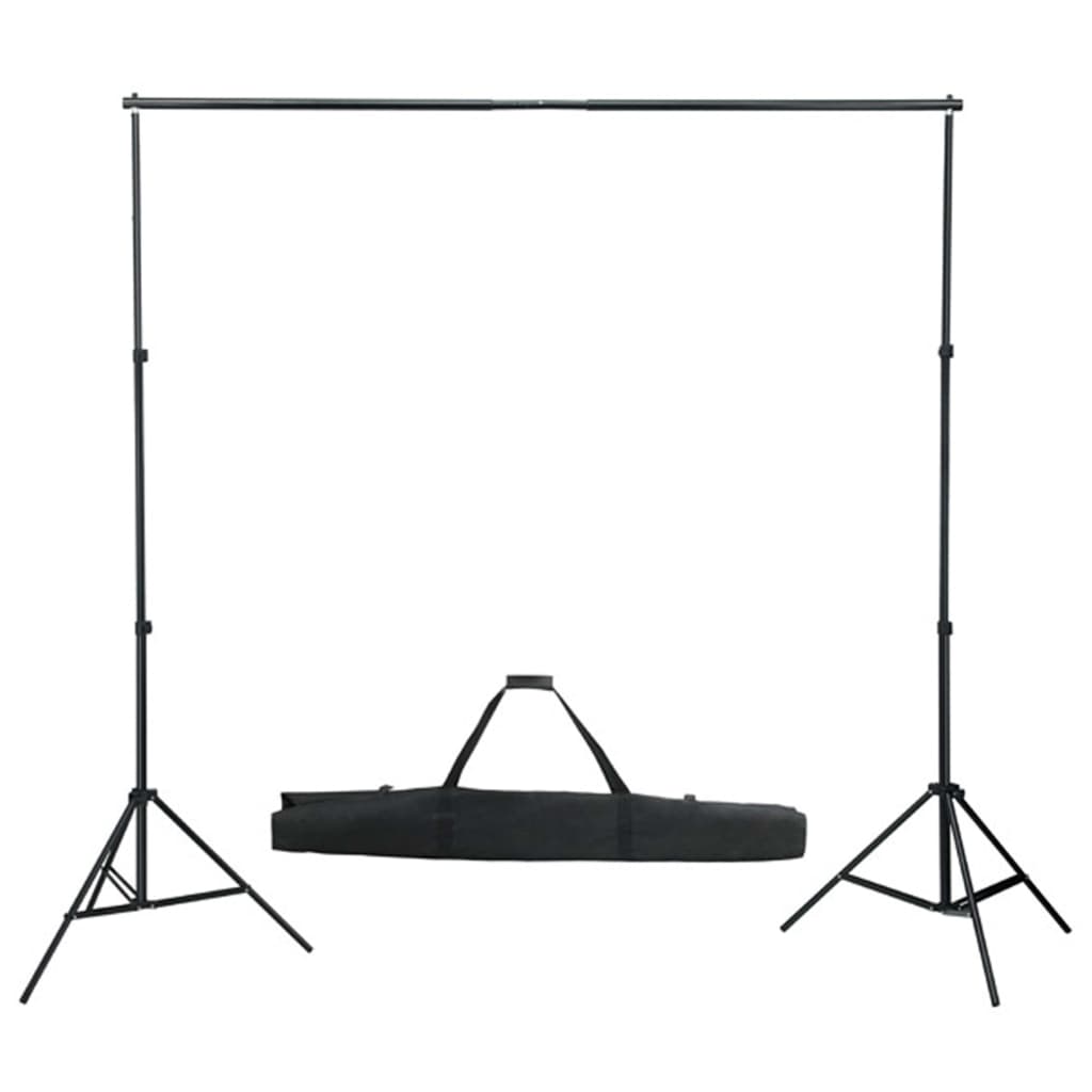 Fotostudioset Met Softboxlampen En Achtergrond 300 x 300 cm Groen