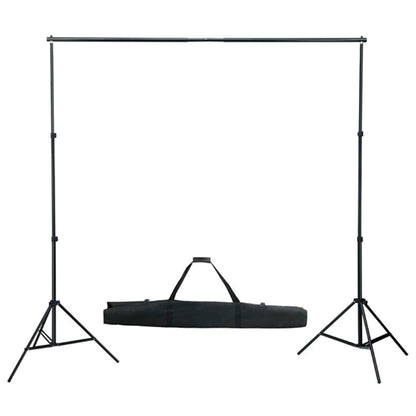 Fotostudioset Met Softboxlampen En Achtergrond 300 x 300 cm Groen