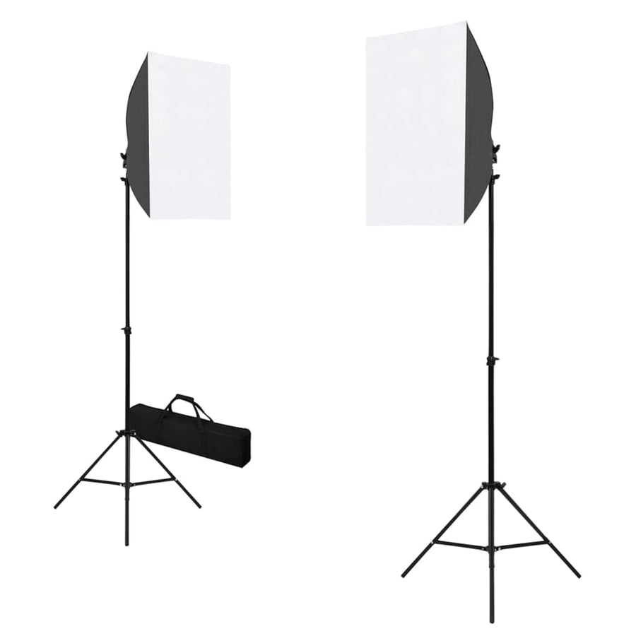 Fotostudioset Met Softboxlampen En Achtergrond 1 500 x 300 cm Wit