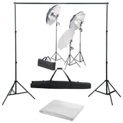 Fotostudioset verlichtingsset achtergrond 300x300 cm wit