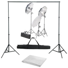 Fotostudioset Met Verlichtingsset En Achtergrond 300 x 300 cm Wit