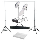 Fotostudioset Met Verlichtingsset En Achtergrond 500 x 300 cm Wit