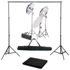 Fotostudioset verlichtingsset achtergrond 600x300 cm zwart
