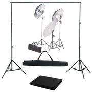 Fotostudioset verlichtingsset achtergrond 600x300 cm zwart