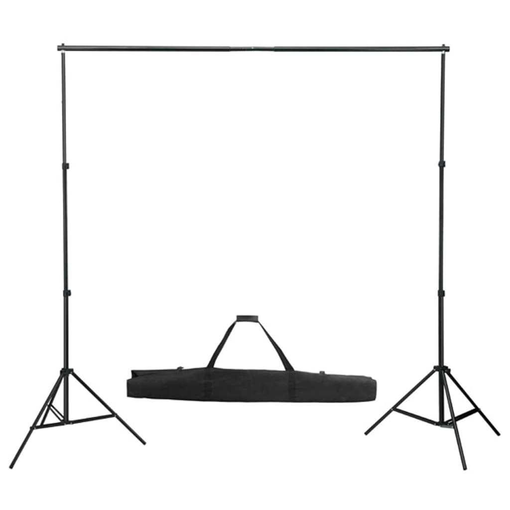 Fotostudioset Met Verlichtingsset En Achtergrond 600 x 300 cm Zwart
