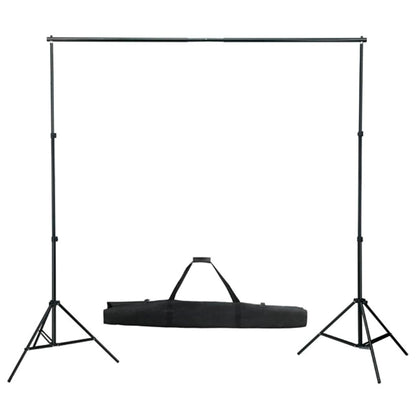 Fotostudioset Met Verlichtingsset En Achtergrond 600 x 300 cm Zwart