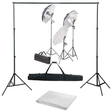 Fotostudioset Met Verlichtingsset En Achtergrond 600 x 300 cm Wit