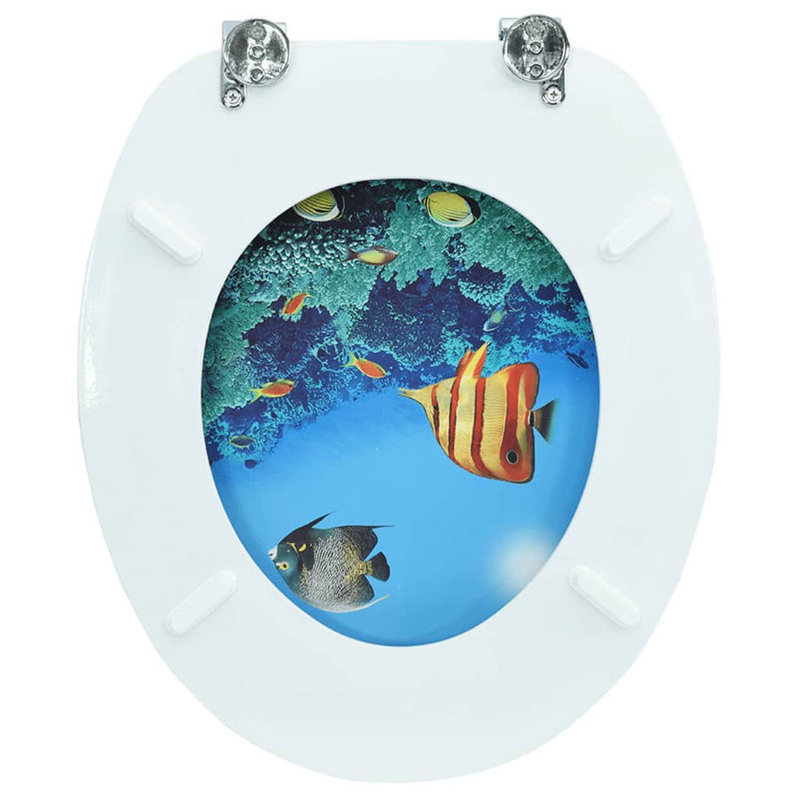 Toiletbril met deksel diepzee MDF 1 Diepzee Nee