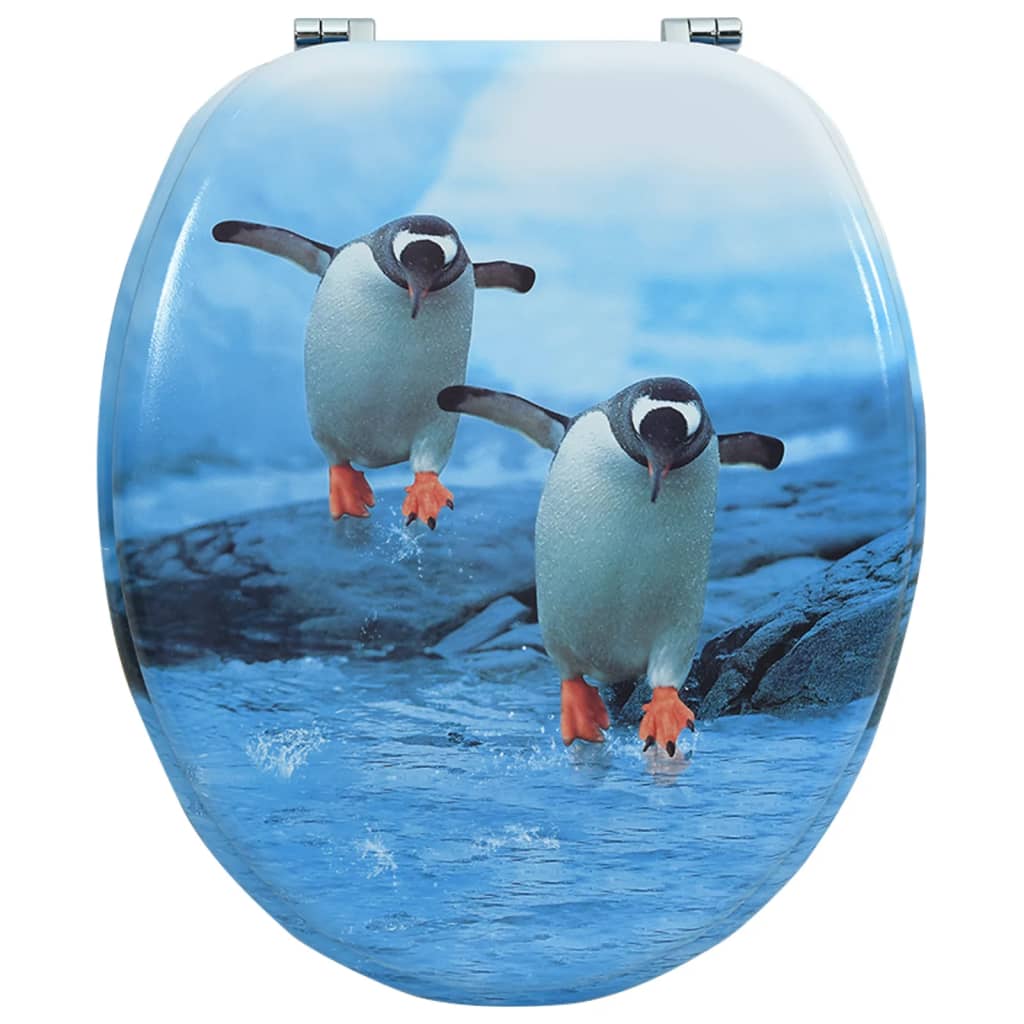 Toiletbril met deksel pinguïn MDF 1 Pinguin Nee