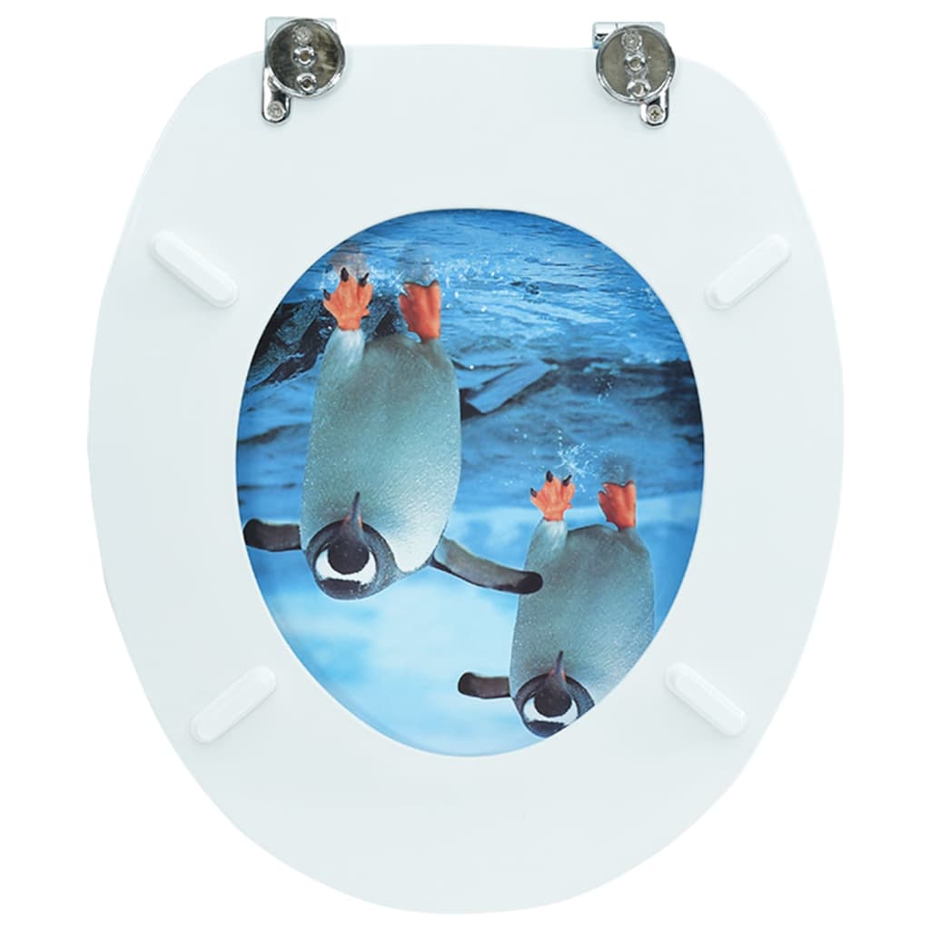 Toiletbril met deksel pinguïn MDF 1 Pinguin Nee